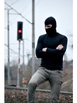 Pánske termo tričko dlhý rukáv s kuklou
