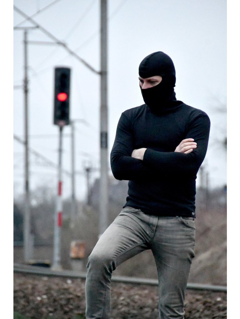 Pánske termo tričko dlhý rukáv s kuklou