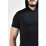 Tričko na turistiku funkčné pánske s kapucňou NIIN black
