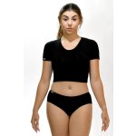 Bambusové tričko croptop čierny