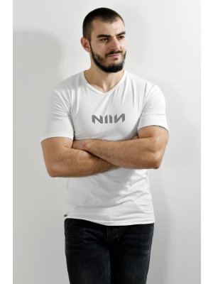 Pánske športové bavlnené tričko NIIN White Air