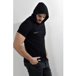 Tričko na turistiku funkčné pánske s kapucňou NIIN black