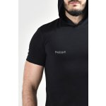 Tričko na turistiku funkčné pánske s kapucňou NIIN black