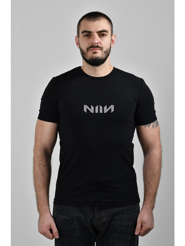 Pánske športové bavlnené tričko NIIN Black Air